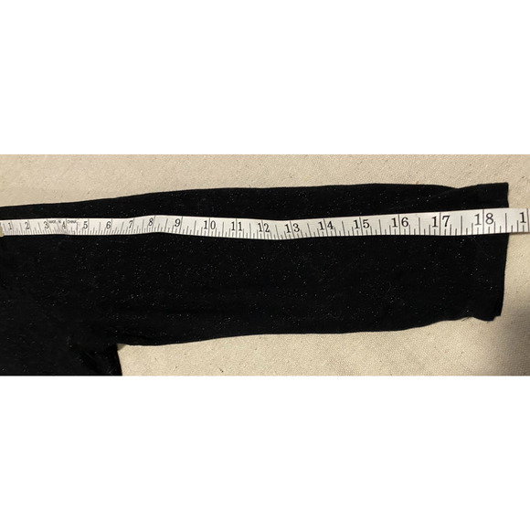 Rafaella Knit Blouse Womens Size Medium Black w Sparkles Pullover Stretch Top - Picture 13 of 13